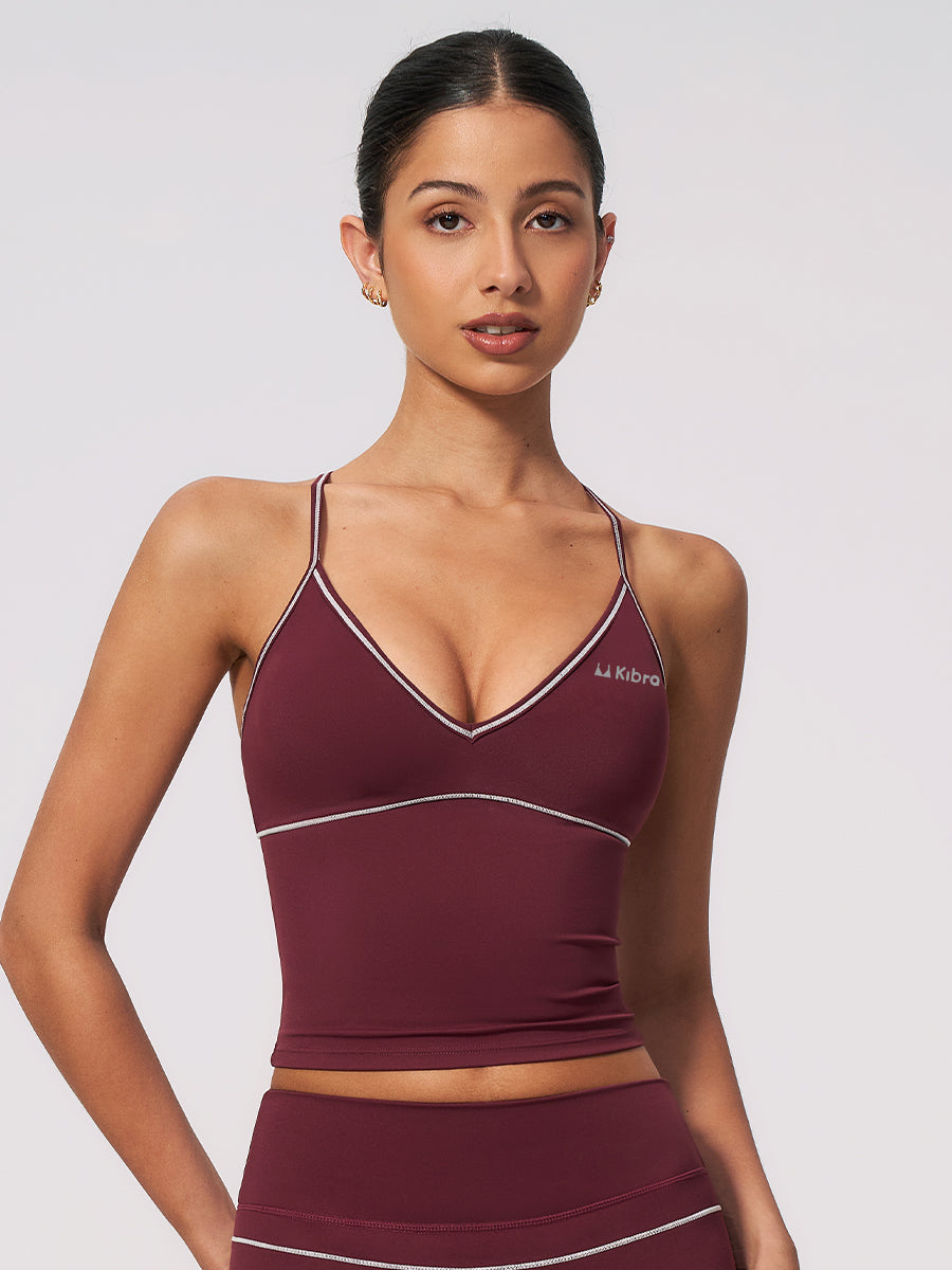 Contrast Sculpt Halter Tank