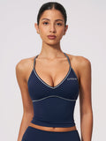 Contrast Sculpt Halter Tank