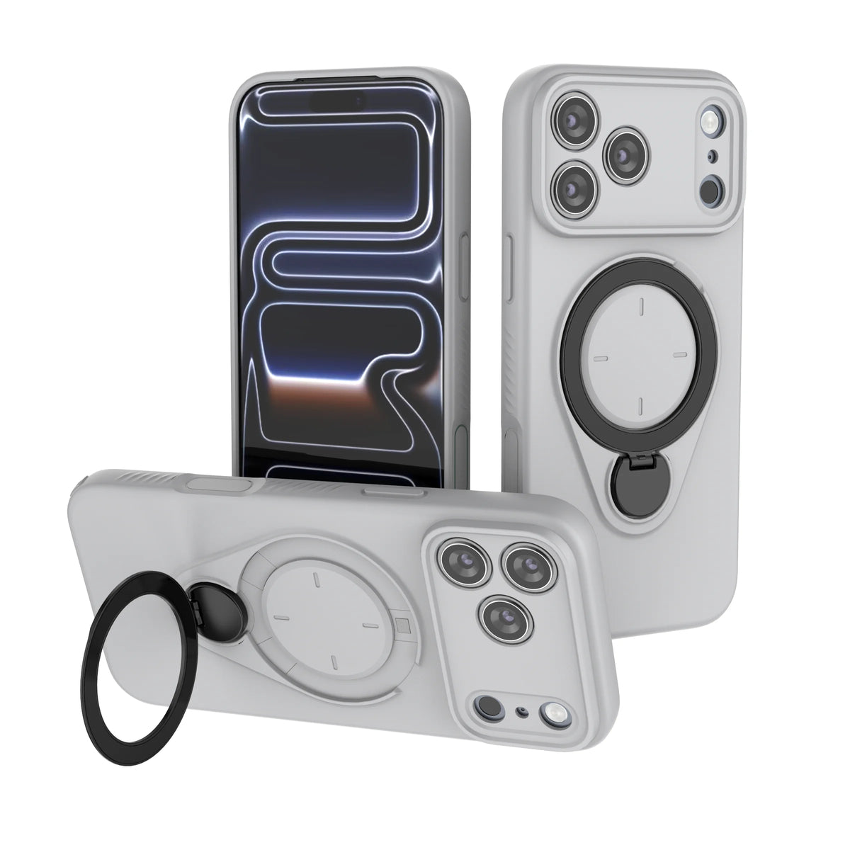 360° Rotating Magnetic Stand For Magsafe Phone Case For iPhone 17 16 18 Pro Max 17 18 Pro Armor Shockproof Soft Protective Cover