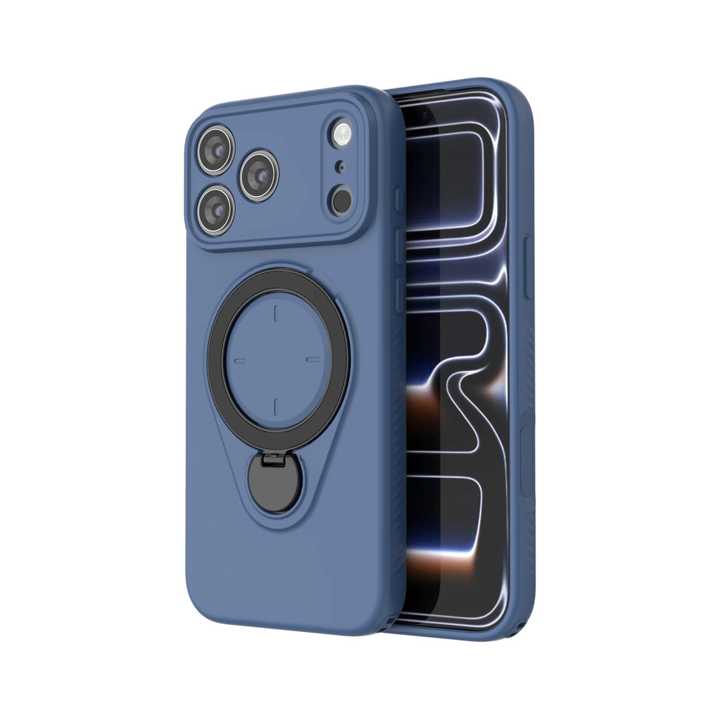 360° Rotating Magnetic Stand For Magsafe Phone Case For iPhone 17 16 18 Pro Max 17 18 Pro Armor Shockproof Soft Protective Cover