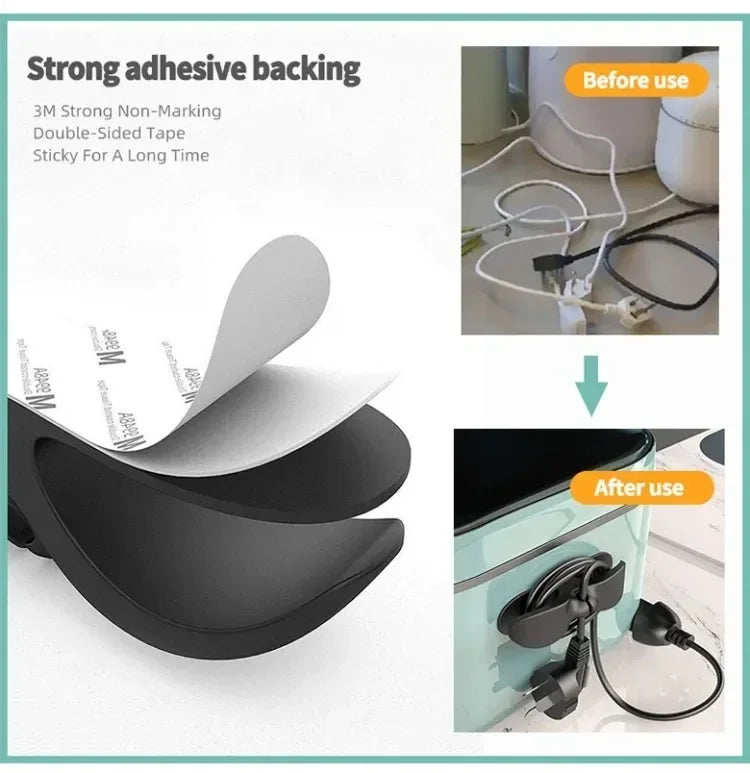 No-Trace Power Cord Winder, Cable Organizer, Household Wire Management Fixer for Kitchen Storage Tool