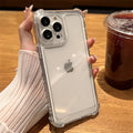 Luxury Shockproof Transparent Case For iPhone 18 17 16 15 14 13 12 11 Pro Max X Xs XR Max 7 8 Plus Clear Soft Bumper Cases Cover