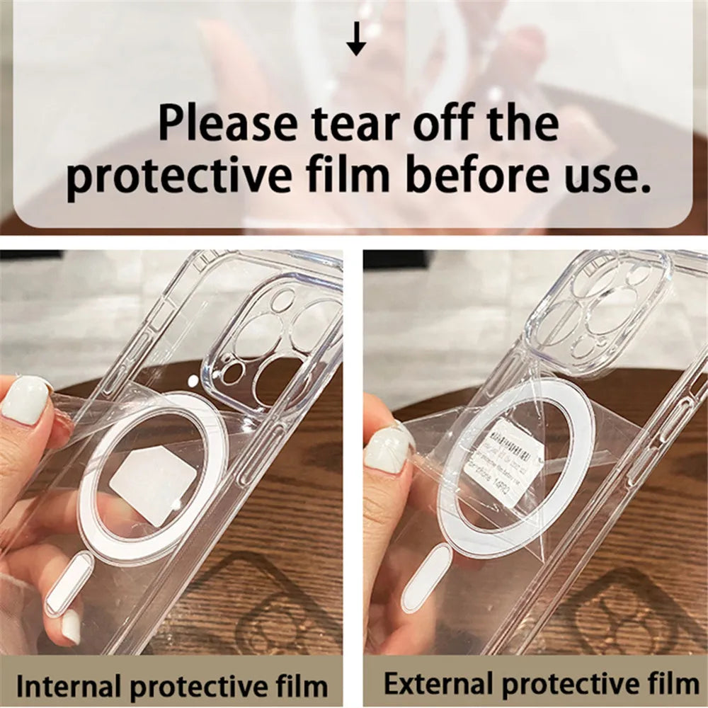 Luxury Shockproof Transparent Case For iPhone 18 17 16 15 14 13 12 11 Pro Max X Xs XR Max 7 8 Plus Clear Soft Bumper Cases Cover