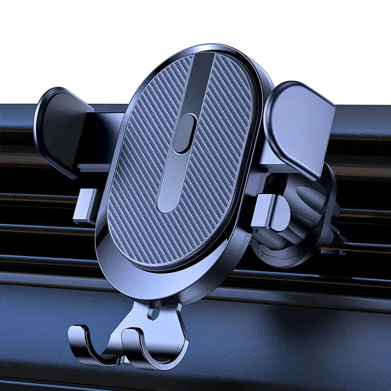 Mobile Phone Car Mount Air Vent Gravity Holder Triangle Gravity Frosted Minimalist Solid Metallic Material