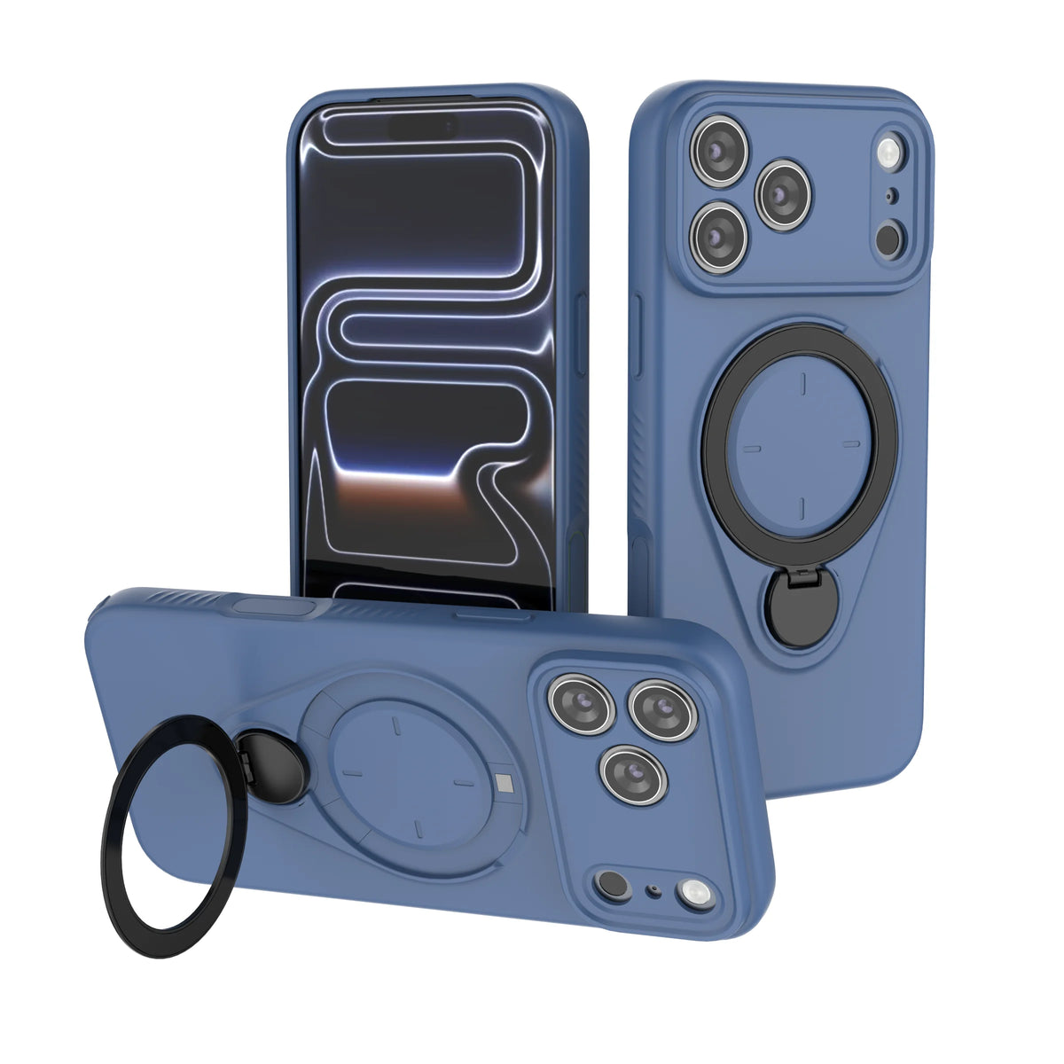 360° Rotating Magnetic Stand For Magsafe Phone Case For iPhone 17 16 18 Pro Max 17 18 Pro Armor Shockproof Soft Protective Cover
