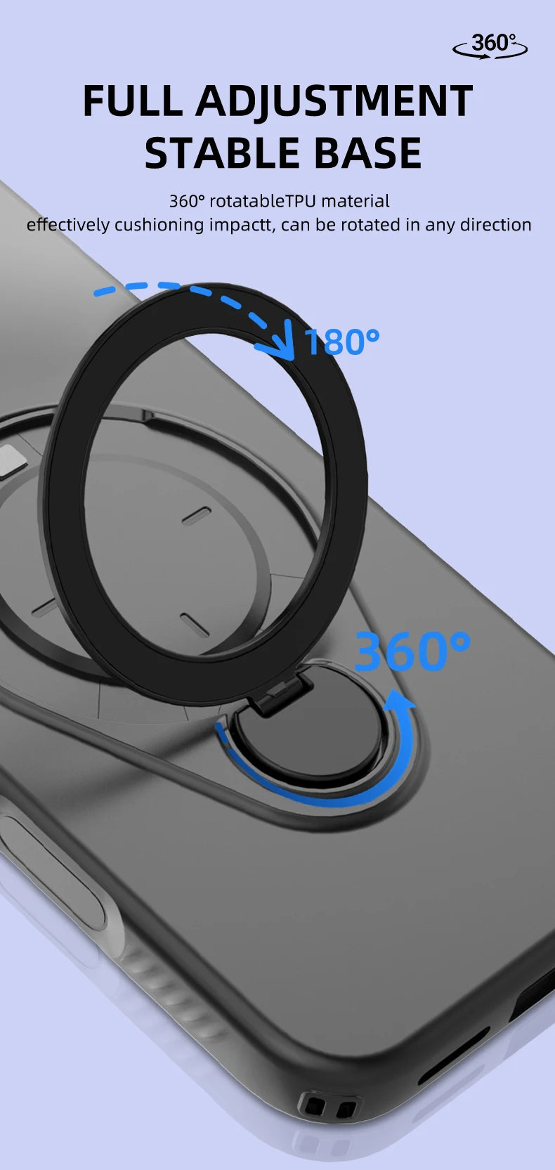 360° Rotating Magnetic Stand For Magsafe Phone Case For iPhone 17 16 18 Pro Max 17 18 Pro Armor Shockproof Soft Protective Cover