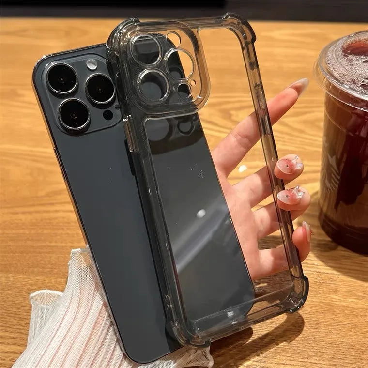 Luxury Shockproof Transparent Case For iPhone 18 17 16 15 14 13 12 11 Pro Max X Xs XR Max 7 8 Plus Clear Soft Bumper Cases Cover