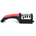 Kitchen 4-Stage Knife Sharpener, Household Multi-Functional Handheld 3-in-1 Black Sharpening Tool